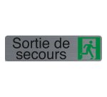 Plaque de signalisation 'Sortie de secours'
