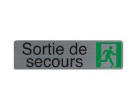 Plaque de signalisation 'Sortie de secours'