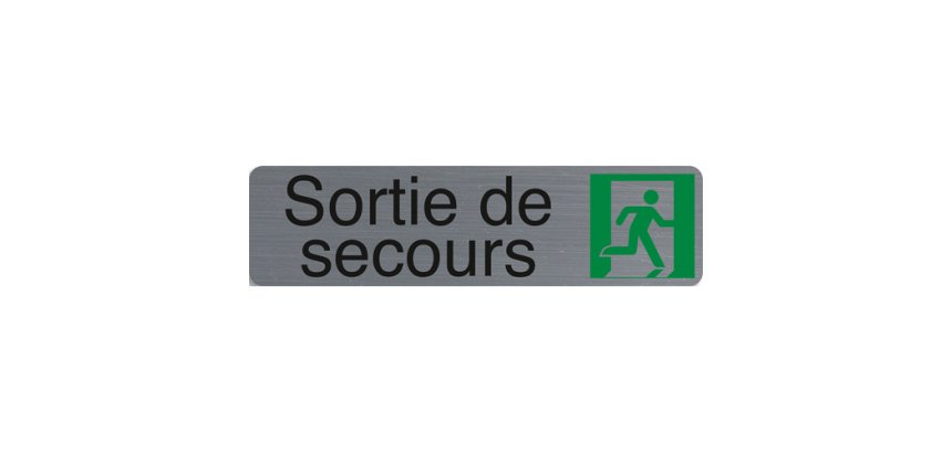 Plaque de signalisation 'Sortie de secours'
