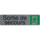 Plaque de signalisation 'Sortie de secours'