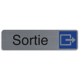 Plaque adhésive imitation aluminium Sortie 16,5X4,4 cm 67173E