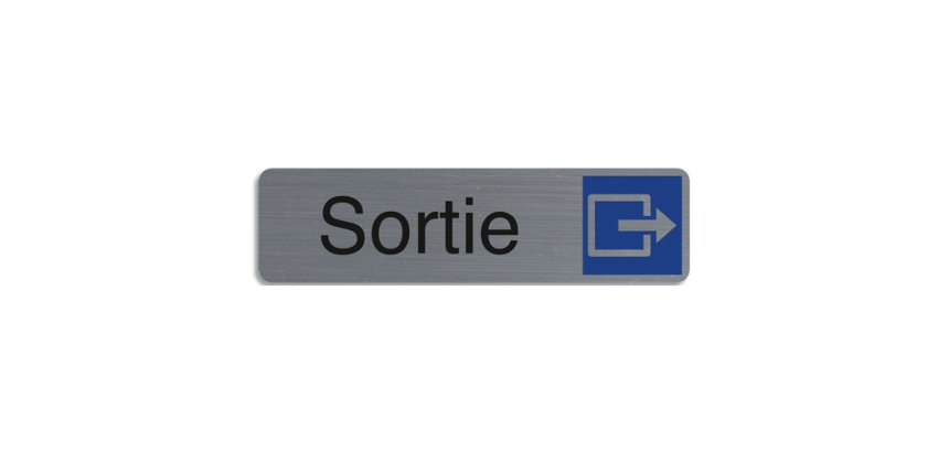 Plaque de signalisation 'Sortie'