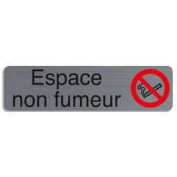 Plaque de signalisation 'Espace non fumeurs'