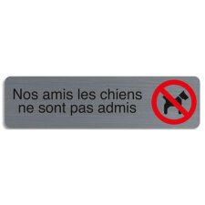 Plaque de signalisation 'Nos amis les chiens'