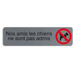 Plaque de signalisation 'Nos amis les chiens'