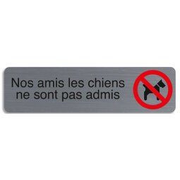 Plaque de signalisation 'Nos amis les chiens'