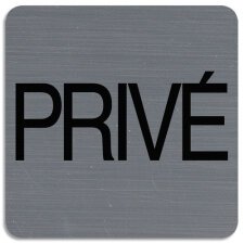 Plaque adhésive imitation aluminium Privé 7,5x7,5 cm 67177E