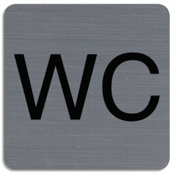 Plaque de signalisation 'WC'