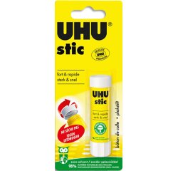 Colle blanche uhu stic 8,2 g sans solvant lavable a l eau