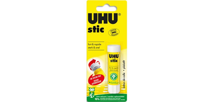 Colle blanche uhu stic 8,2 g sans solvant lavable a l eau