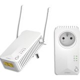 Pack CPL600 Mbps et 1 CPL WiFi Prise filtrée et Port Ethernet