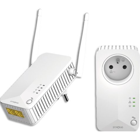 Pack CPL600 Mbps et 1 CPL WiFi Prise filtrée et Port Ethernet