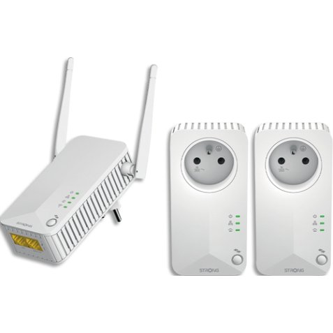 Boitiers cpl600 wifi pack de 3 incluant 2 adaptateurs CPL 600 + 1 adaptateur CPL Wi-Fi 600