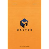 Bloc Master couverture Orange 100 feuilles 70g (200 pages) format A6 10,5x14,8cm 5x5