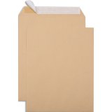 Boîte de 250 pochettes kraft brun 90g 24 260x330mm auto-adhésives