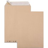 Paquet de 50 pochettes kraft brun 90g 24 260x330mm auto-adhésives