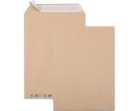 Pochette gpv kraft brun 90g silencieux auto-adhésive 260x330mm sachet 50 unités