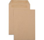 Pochette gpv kraft brun recycle 90g b5 176x250mm      autocollante boite 500 unites