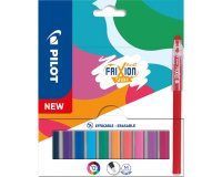Stylo pilot frixion ball stick pointe 0,7mm encre gel  effacable coloris assortis    pochette 12 unites
