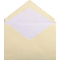 Paquet de 25 enveloppes gommées format C5 16,2X22,9cm. Coloris Ivoire