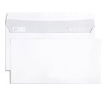 Paquet de 50 Enveloppes Blanches DL-110x220mm - Auto-Adhésives - 80g/m2 - Caisse de 2000 enveloppes. - Blanc