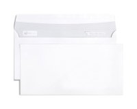 Paquet de 50 Enveloppes Blanches DL-110x220mm - Auto-Adhésives - 80g/m2 - Caisse de 2000 enveloppes. - Blanc