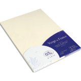 Etui de 25 feuilles 210g Vergé 21x29,7cm. Coloris Ivoire