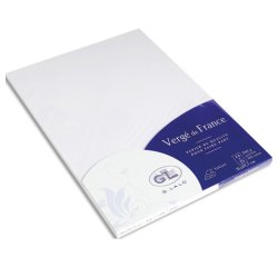 25 cartes A4 vergé 210g