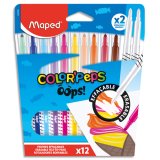 Feutre effaçable COLOR'PEPS OOPS, étui carton de 12