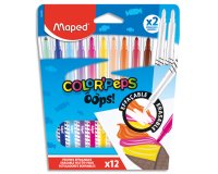 Feutre effaçable COLOR'PEPS OOPS, étui carton de 12