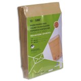 Paquets de 10 pochettes kraft recyclé SUMO format D 195x265 bande de protection