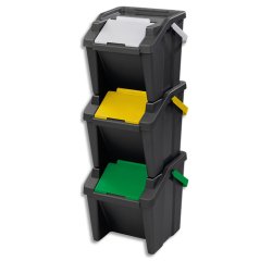 CEP Système de tri des déchets 'Tower', 30 litres, lot de 3