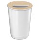 Corbeille 940 Blanc/Hêtre 40 litres et couvercle amovible déco. Idéal collecte des serviettes papier.
