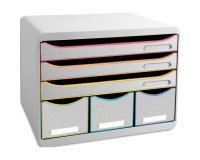 Module de classement Storebox 6 tiroirs Black Office