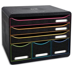 Module de classement Storebox 6 tiroirs Black Office