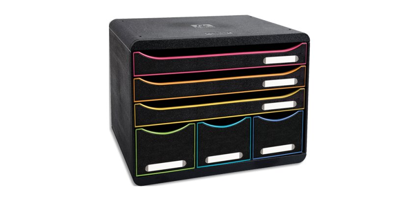 Module de classement Storebox 6 tiroirs Black Office