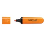 Surligneur bic tank marking highlighter sechage rapide    pointe biseautee coloris      orange