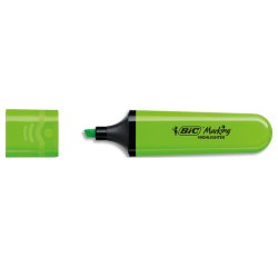 Surligneur bic tank marking highlighter sechage rapide    pointe biseautee coloris vert