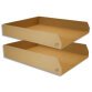 Lot 2 corbeilles courrier A4+ SAVANA en carton recyclé. Dimensions (lxhxp) : 26x10x31 cm. Kraft