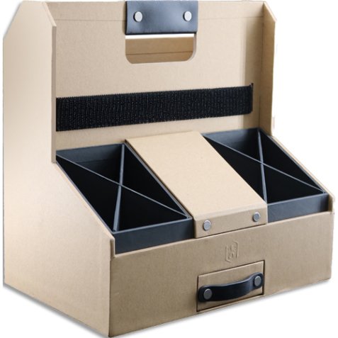 Organiseur de bureau 'Savana', en carton, naturel