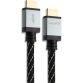 Câble HDMI 2.1, premium, 8k, hec, mâle / mâle, nylon, 1.8m