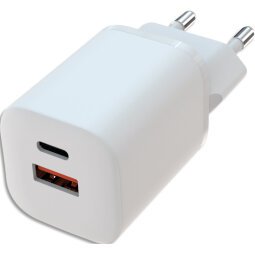 Chargeur secteur, gan, dual, 1xUSB-C / 1xUSB-A, 33W, blanc