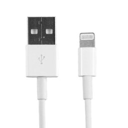 Câble MFI, USB-A / Lightning, mâle / mâle, blanc, 2m