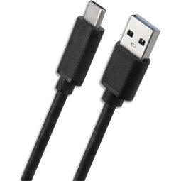 Câble USB-A / USB-c, USB 3.0, mâle / mâle, noir, 2m