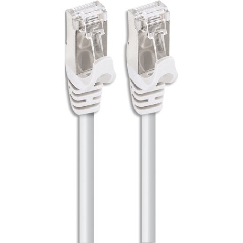 Câble RJ45, catégorie 7, S/FTP, droit, blanc, 15m