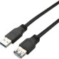 Rallonge USB-A / USB-A, USB 3.0, mâle / femelle, noir, 1.8m