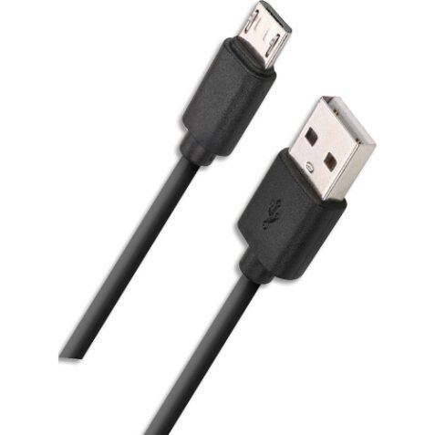 Câble USB-A / micro-USB, USB 2.0, mâle / mâle, noir, 1m