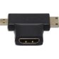 Adaptateur HDMI / HDMI mini / HDMI micro, femelle / mâle / mâle, noir