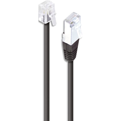 Câble ADSL, RJ11 / RJ45, mâle / mâle, noir, 5m