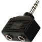 Adaptateur jack 3.5 / 2 jack 3.5, stéréo, mâle / femelle, noir